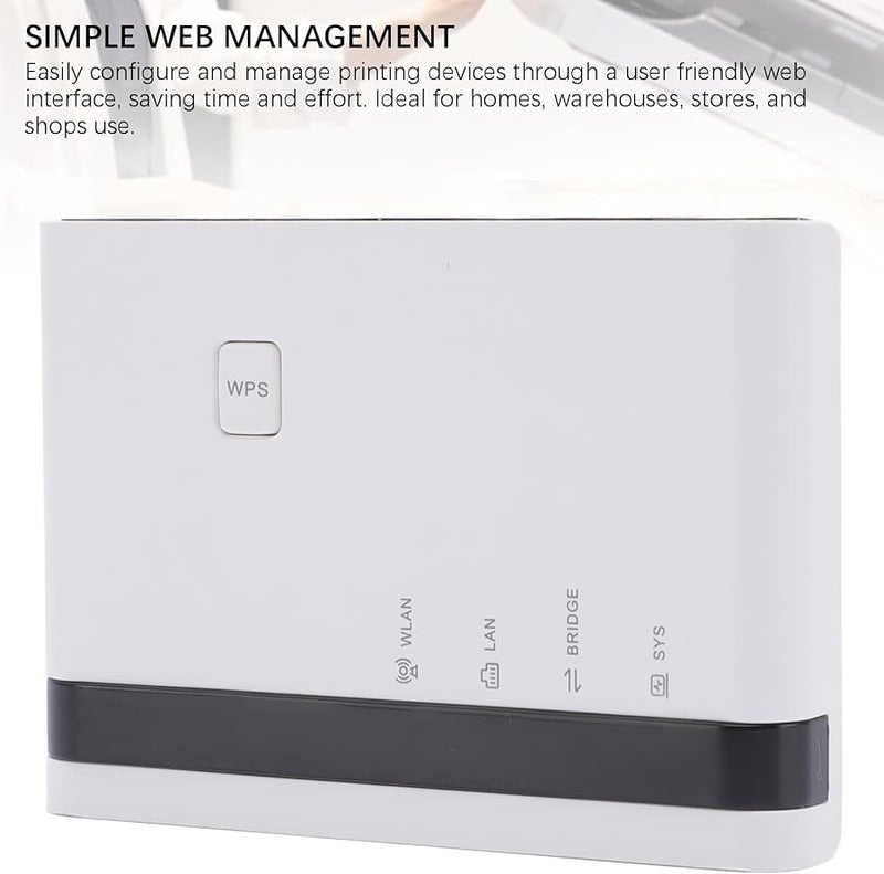 Wireless Print Server For 4 USB Printers With LAN Bridge US Plug Support Windows - Image 5